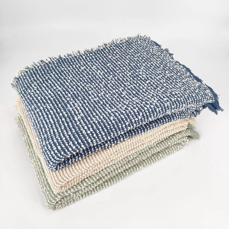 Acrylic/Polyester Colorful Stripe Heavy Mexico Blanket For Winter